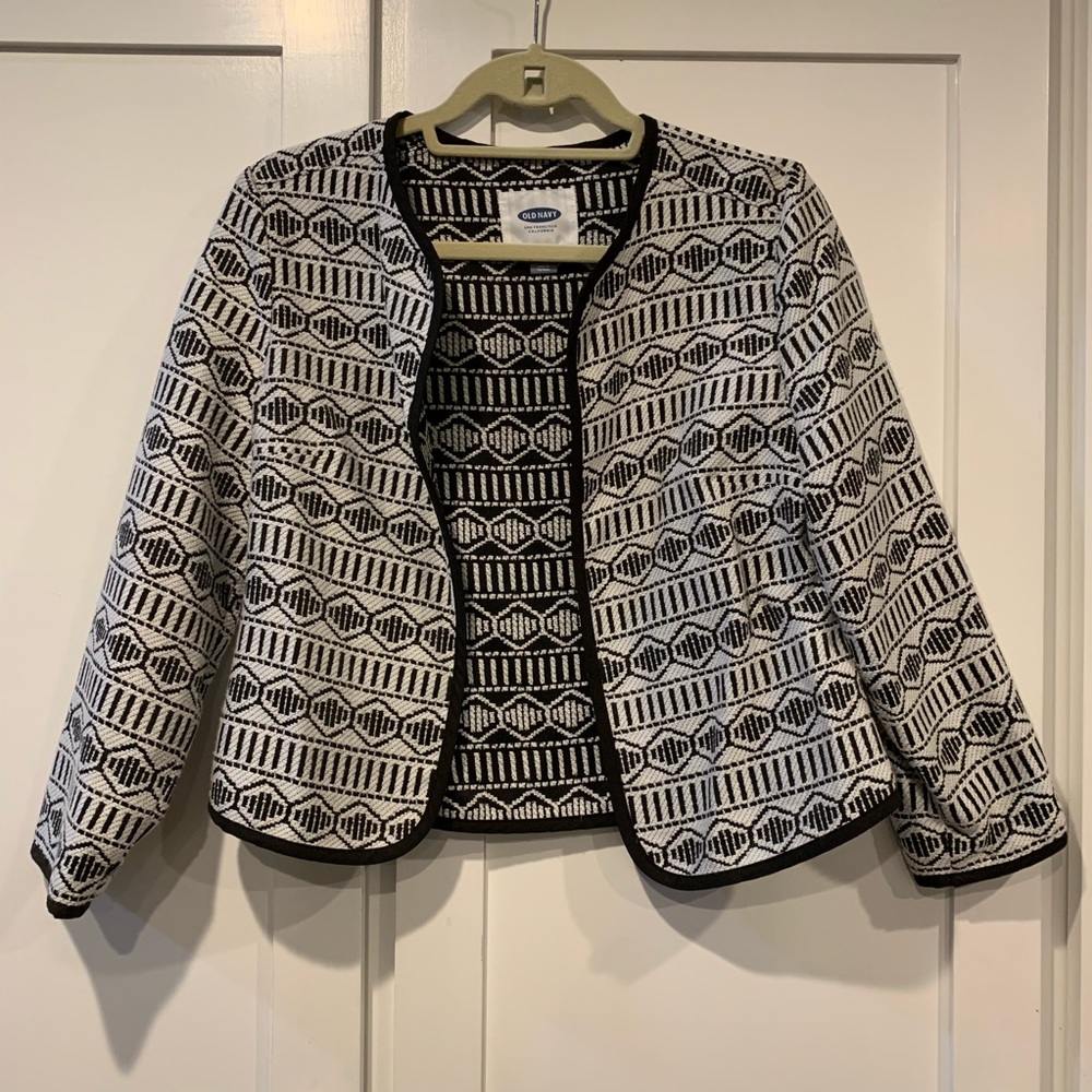Black and white graphic jacket